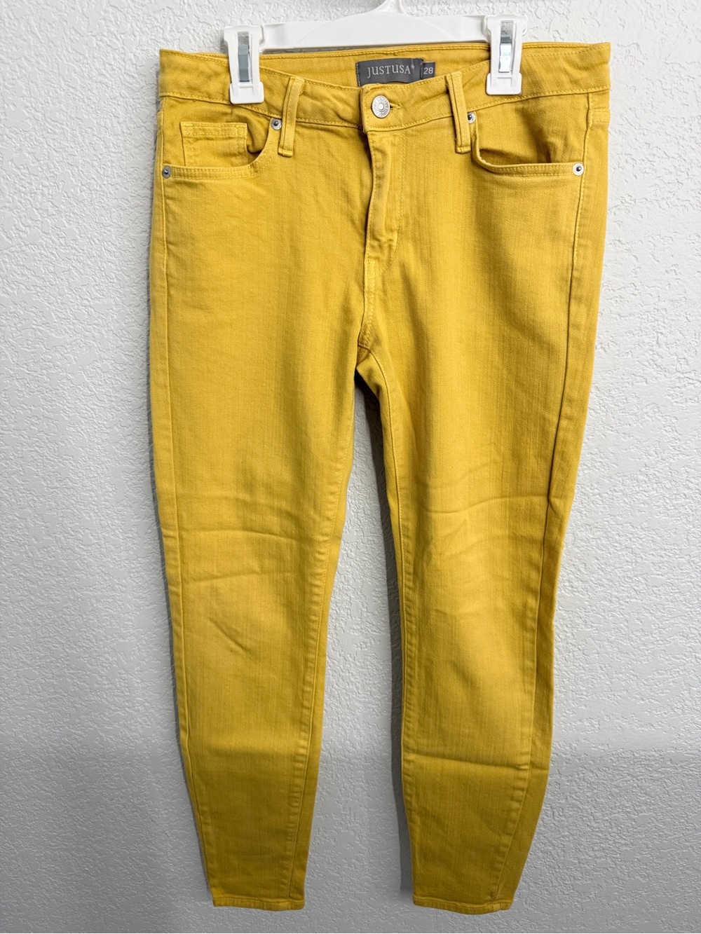 Just USA Women's Mustard Yellow Skinny Jeans Size 28